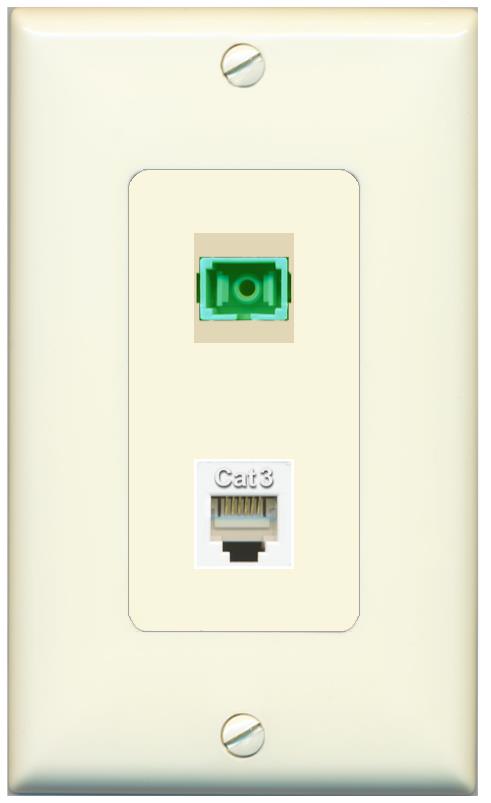1 PHONE 1 SC-APC-SX Wall Plate [Light-almond]