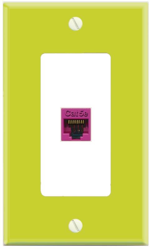 RiteAV CAT5E-PINK Wall Plate [Pea Green-White]