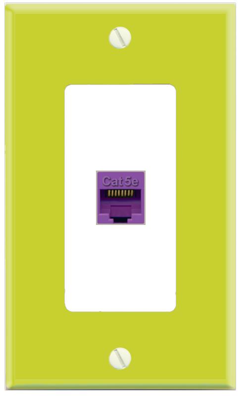 RiteAV CAT5E-PURPLE Wall Plate [Pea Green-White]
