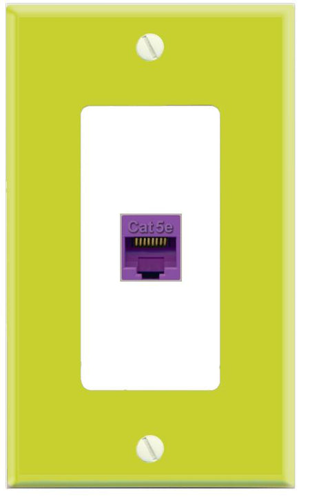 RiteAV CAT5E-PURPLE Wall Plate [Pea Green-White]