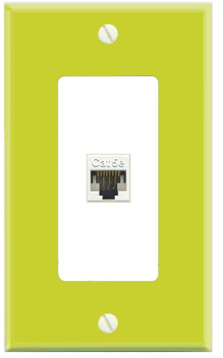 RiteAV CAT5E-WHITE Wall Plate [Pea Green-White]