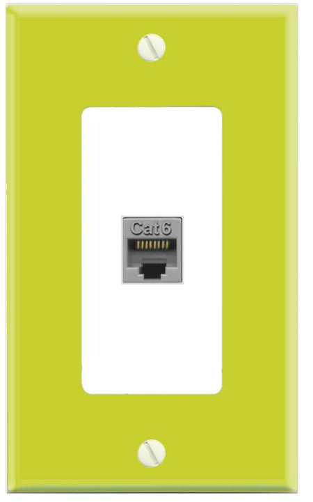RiteAV CAT6-GRAY Wall Plate [Pea Green-White]
