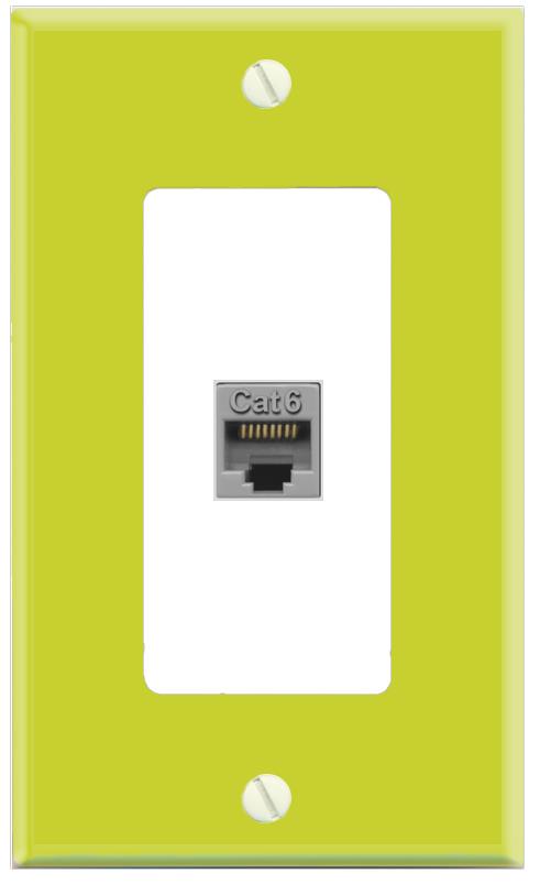 RiteAV CAT6-GRAY Wall Plate [Pea Green-White]