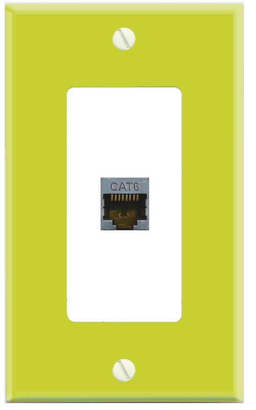 RiteAV CAT6-SHIELDED Wall Plate [Pea Green-White]