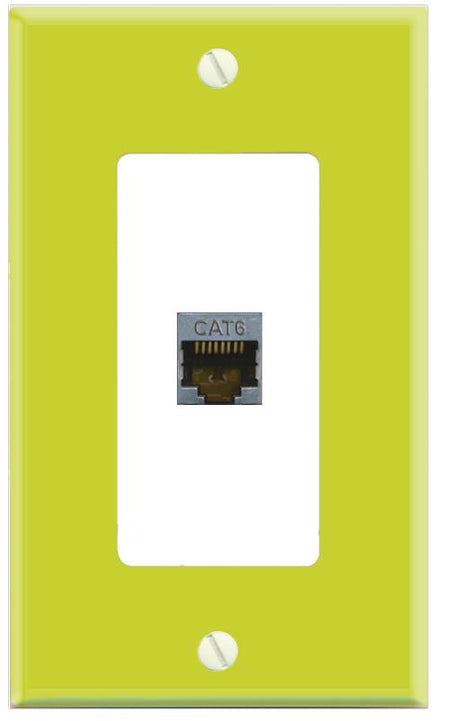 RiteAV CAT6-SHIELDED Wall Plate [Pea Green-White]