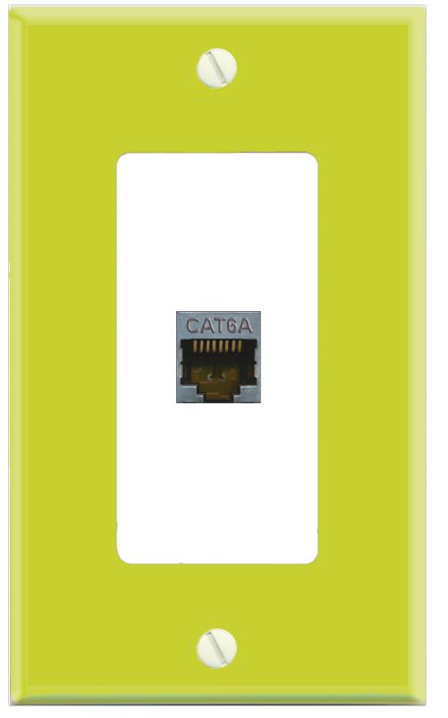 RiteAV CAT6A Wall Plate [Pea Green-White]