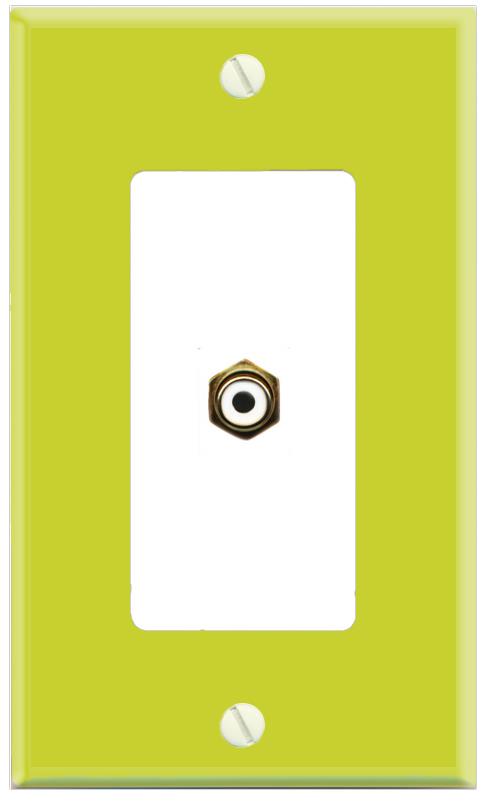RiteAV RCA-WHITE Wall Plate [Pea Green-White]