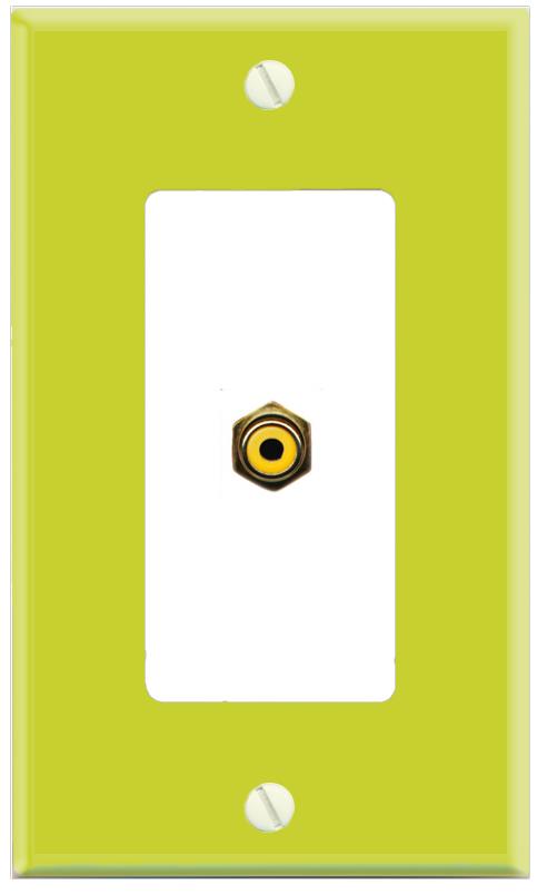 RiteAV RCA-YELLOW Wall Plate [Pea Green-White]