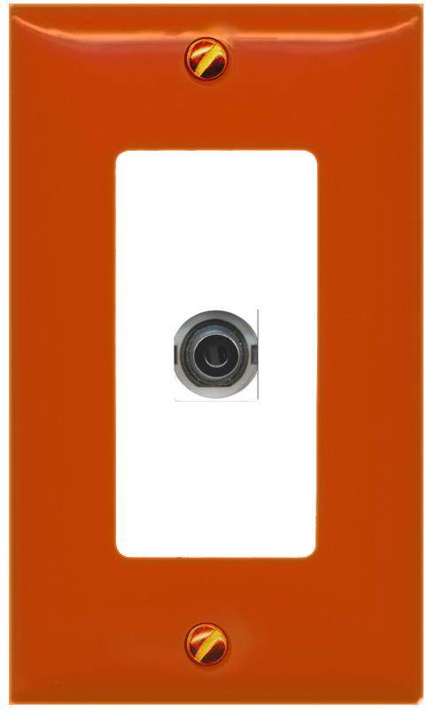 [1 Ports] 3-5MM Wall Plate [Orange-White]