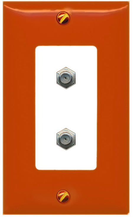 RiteAV 2 COAX Wall Plate [Orange/White]