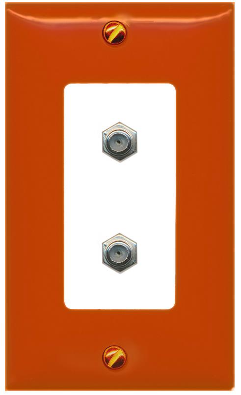 RiteAV 2 COAX Wall Plate [Orange/White]