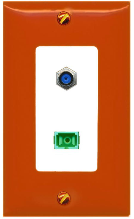 RiteAV F81 SC-APC-SX Wall Plate [Orange/White]