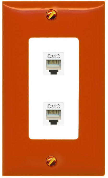 RiteAV 2 PHONE Wall Plate [Orange/White]