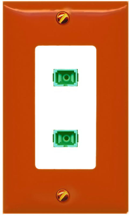 RiteAV 2 SC-APC-SX Wall Plate [Orange/White]