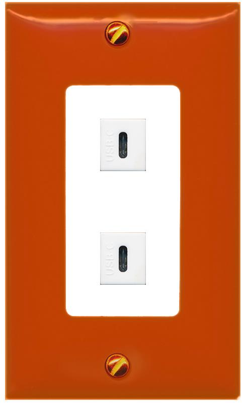 RiteAV 2 USBC Wall Plate [Orange/White]