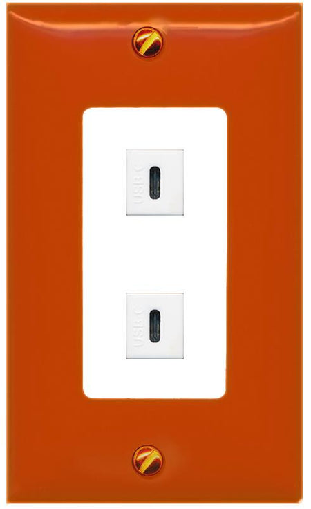 RiteAV 2 USBC Wall Plate [Orange/White]