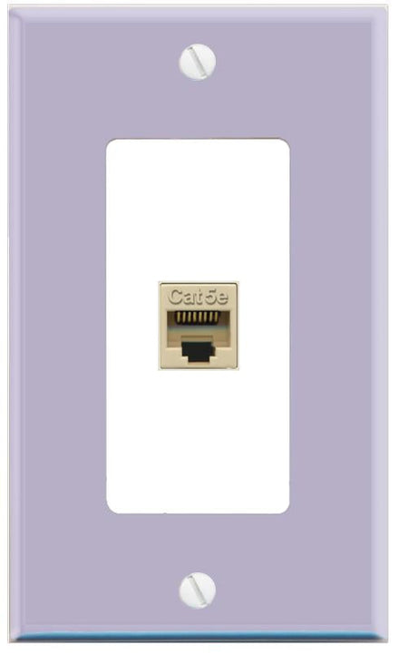 RiteAV CAT5E-IVORY Wall Plate [Lavendar-White]