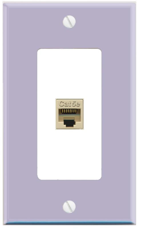 RiteAV CAT5E-IVORY Wall Plate [Lavendar-White]