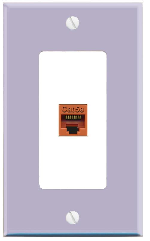 RiteAV CAT5E-ORANGE Wall Plate [Lavendar-White]