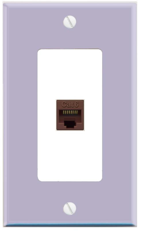 RiteAV CAT6-BROWN Wall Plate [Lavendar-White]