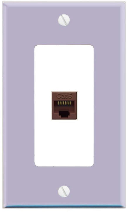 RiteAV CAT6-BROWN Wall Plate [Lavendar-White]