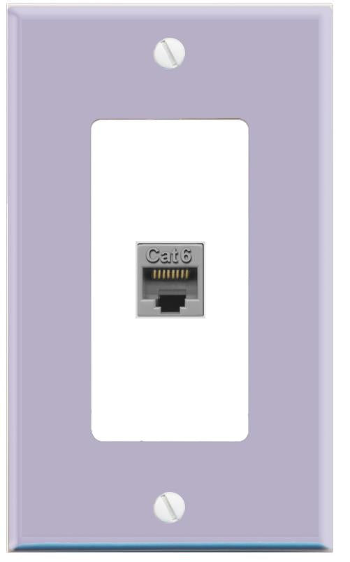 RiteAV CAT6-GRAY Wall Plate [Lavendar-White]
