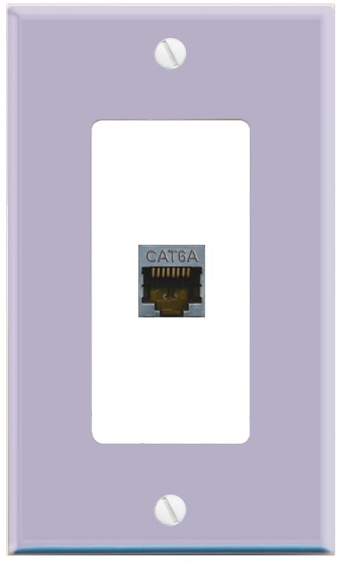 RiteAV CAT6A Wall Plate [Lavendar-White]