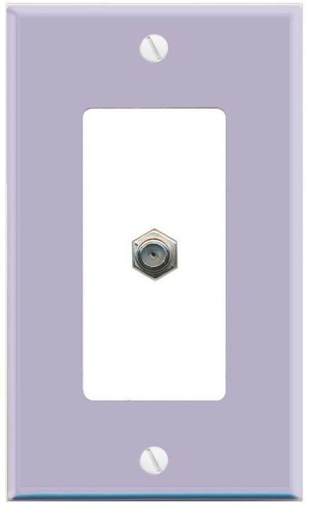 RiteAV COAX Wall Plate [Lavendar-White]