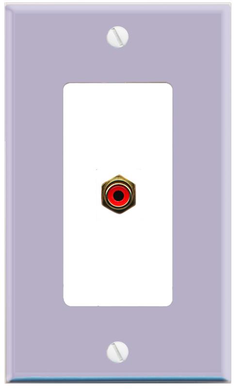 RiteAV RCA-RED Wall Plate [Lavendar-White]