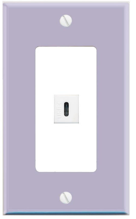 RiteAV USBC Wall Plate [Lavendar-White]