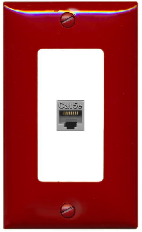 RiteAV CAT5E-GRAY Wall Plate [Red-White]