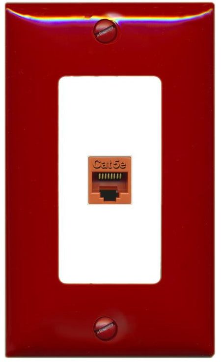 RiteAV CAT5E-ORANGE Wall Plate [Red-White]