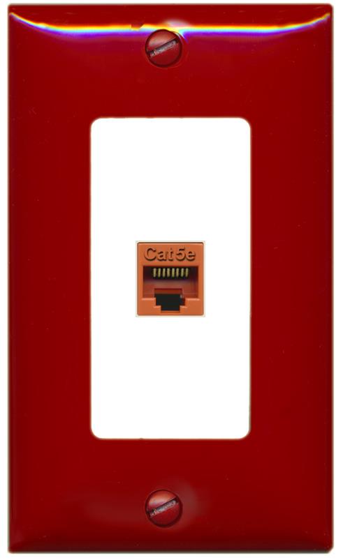 RiteAV CAT5E-ORANGE Wall Plate [Red-White]