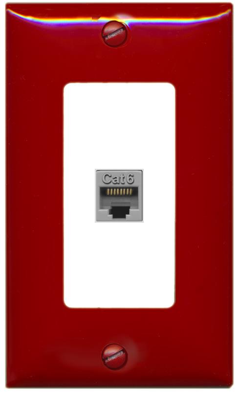 RiteAV CAT6-GRAY Wall Plate [Red-White]