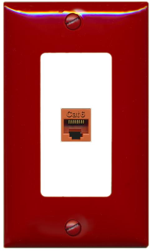 RiteAV CAT6-ORANGE Wall Plate [Red-White]