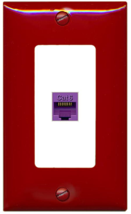 RiteAV CAT6-PURPLE Wall Plate [Red-White]