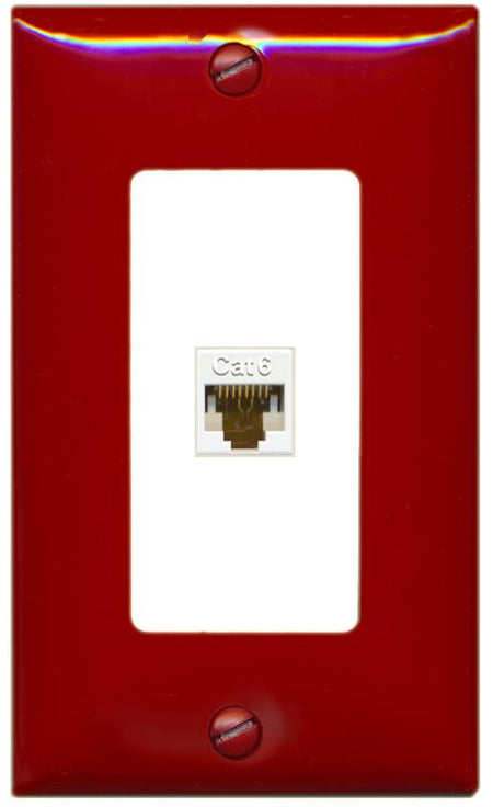 RiteAV CAT6-WHITE Wall Plate [Red-White]