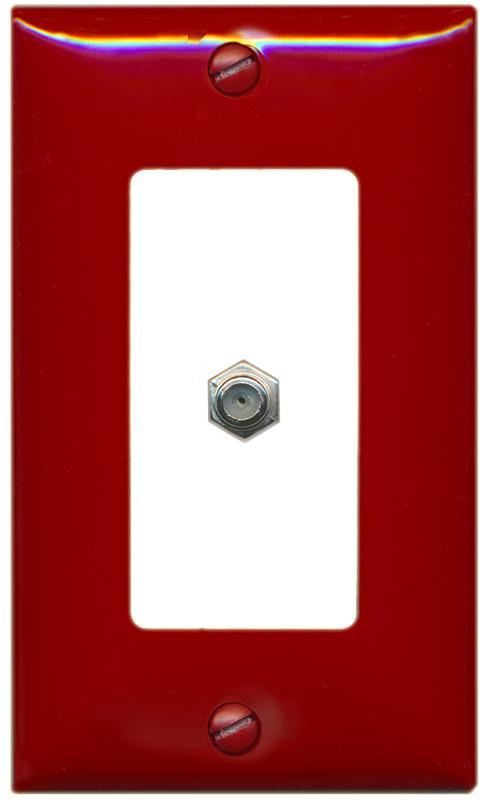 RiteAV COAX Wall Plate [Red-White]