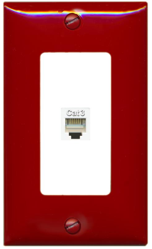 RiteAV PHONE Wall Plate [Red-White]