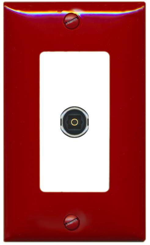 RiteAV TOSLINK Wall Plate [Red-White]