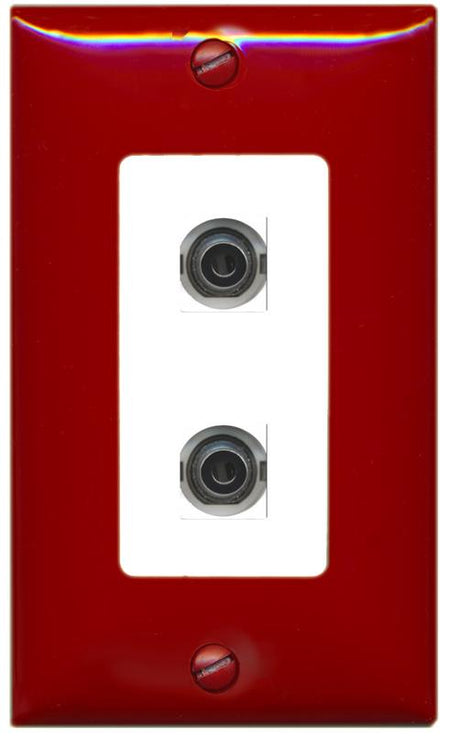 RiteAV 2 3.5mm Wall Plate [Red/White]