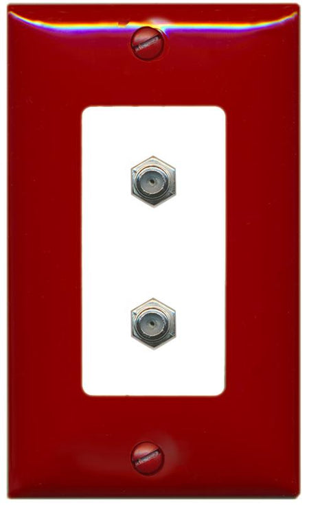 RiteAV 2 COAX Wall Plate [Red/White]
