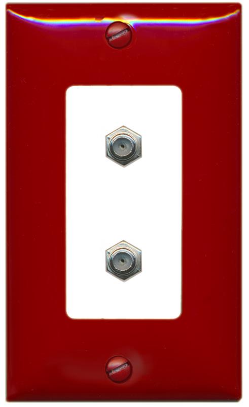 RiteAV 2 COAX Wall Plate [Red/White]