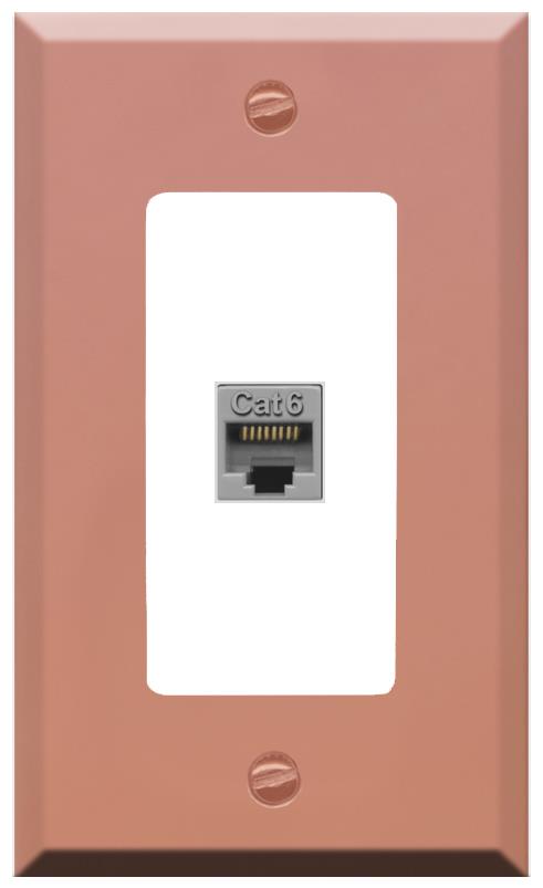 RiteAV CAT6-GRAY Wall Plate [Rose Gold-White]
