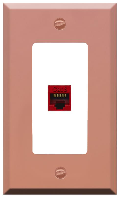 RiteAV CAT6-RED Wall Plate [Rose Gold-White]