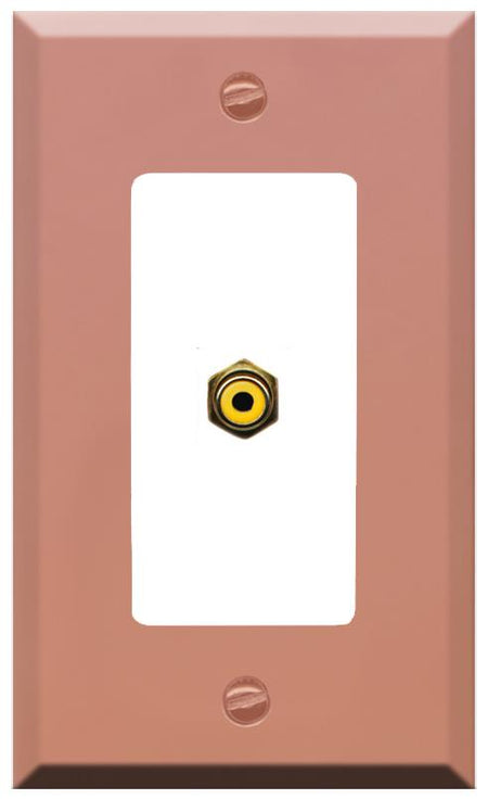 RiteAV RCA-YELLOW Wall Plate [Rose Gold-White]