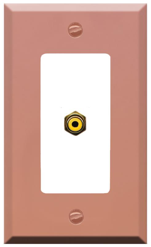 RiteAV RCA-YELLOW Wall Plate [Rose Gold-White]