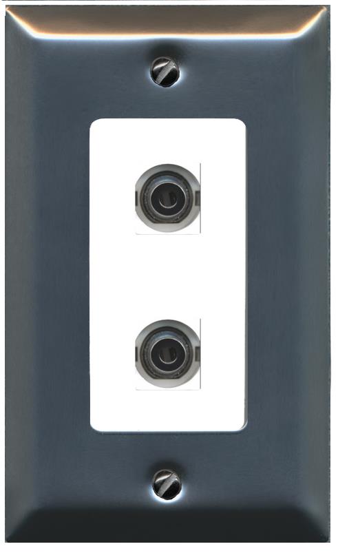 2 3.5mm Wall Plate [White]