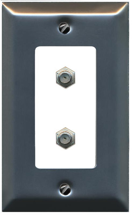 2 COAX Wall Plate [White]
