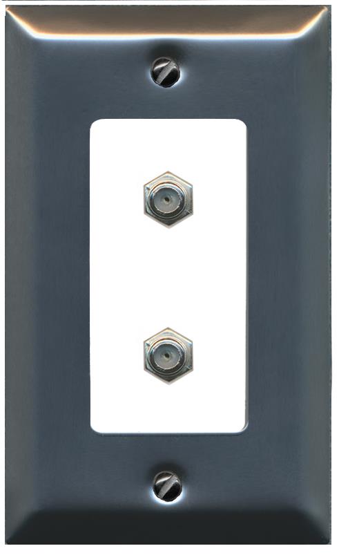2 COAX Wall Plate [White]